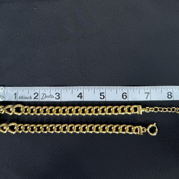 Christian Dior Gold Thick Chain Necklace with Rhinestone Accent - Picture 3 of 4